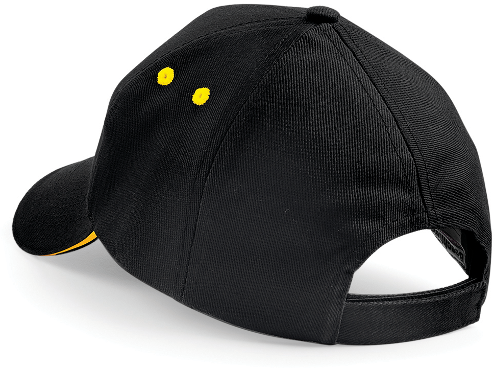Boné Ultimate com 5 painéis sandwich em contraste - Black / Yellow