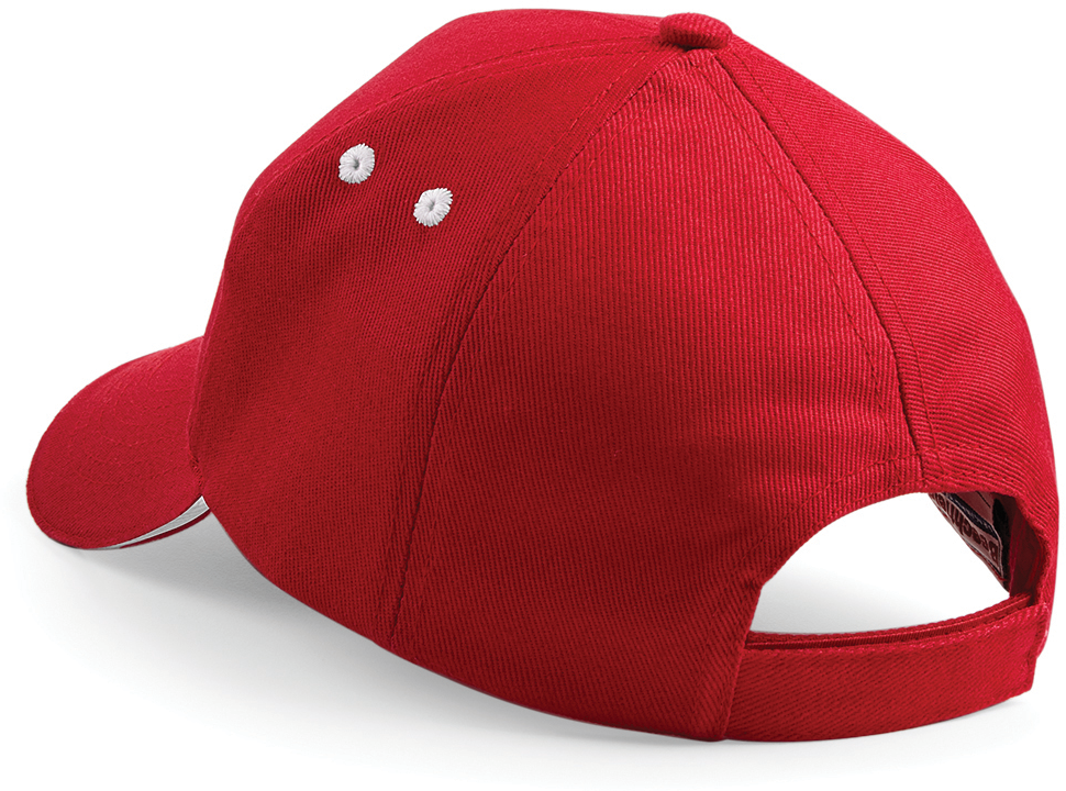 Boné Ultimate com 5 painéis sandwich em contraste - Classic Red / White