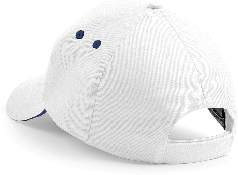 Boné Ultimate com 5 painéis sandwich em contraste - White / French Navy