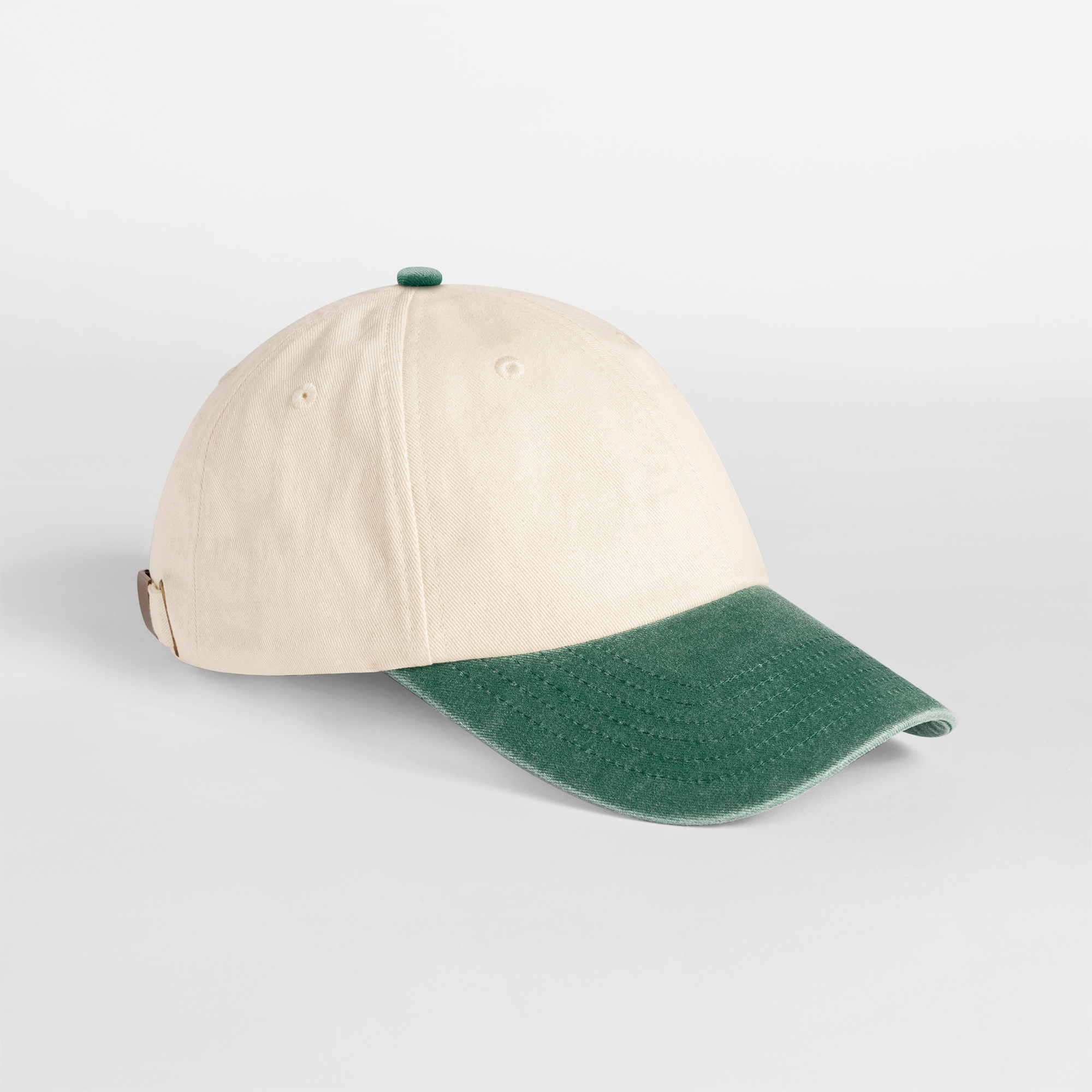 natural / vintage bottle green Gorra vintage compacta con visera en contraste