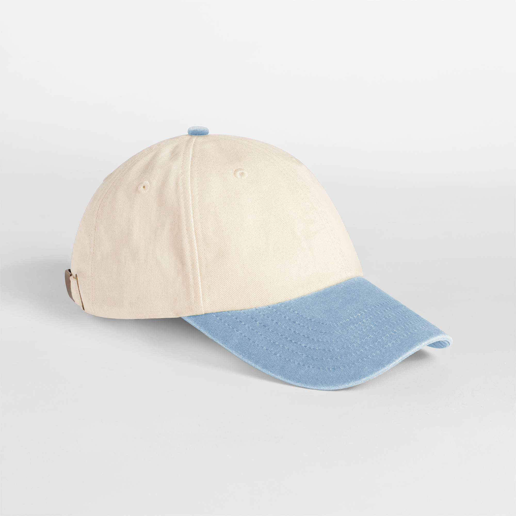 natural / vintage light blue Gorra vintage compacta con visera en contraste