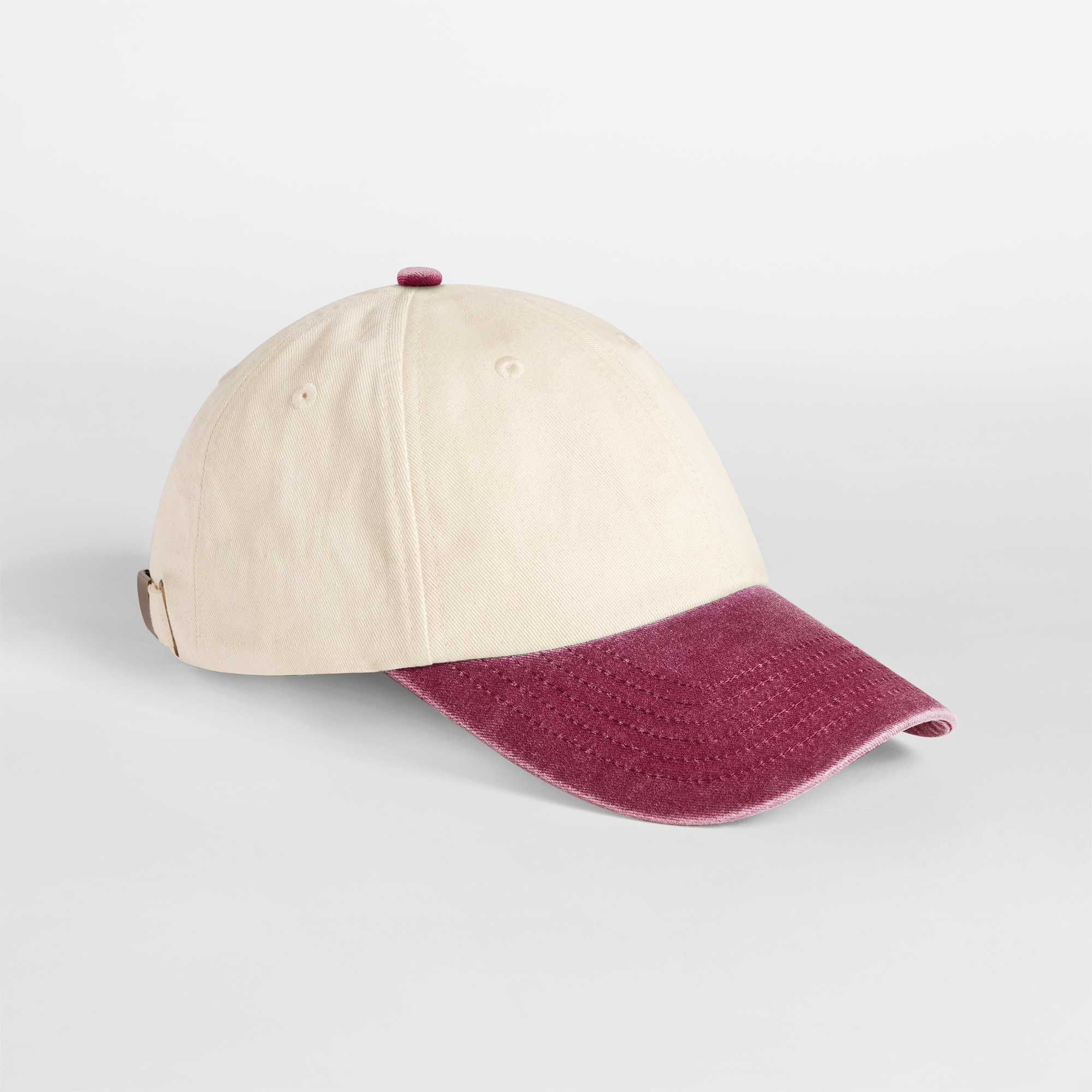 natural / vintage red Gorra vintage compacta con visera en contraste