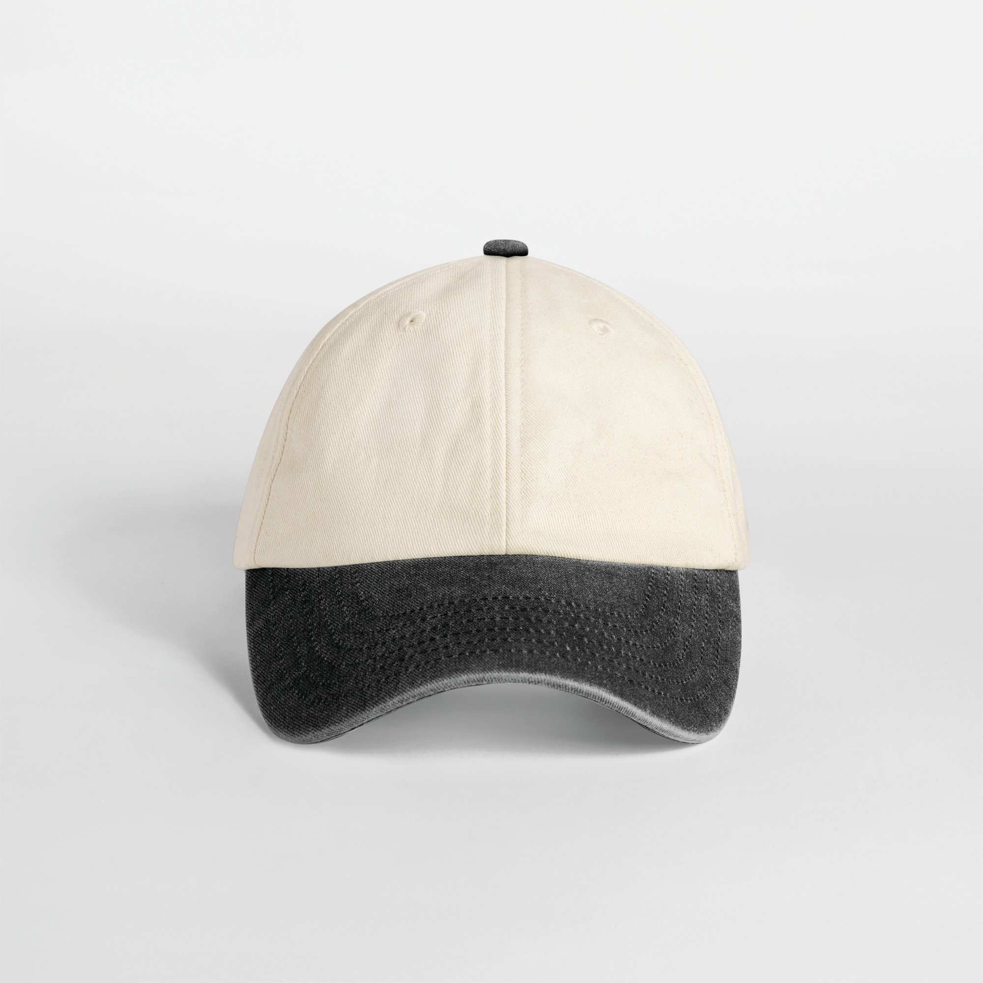 Casquette vintage compacte visière contrastée
