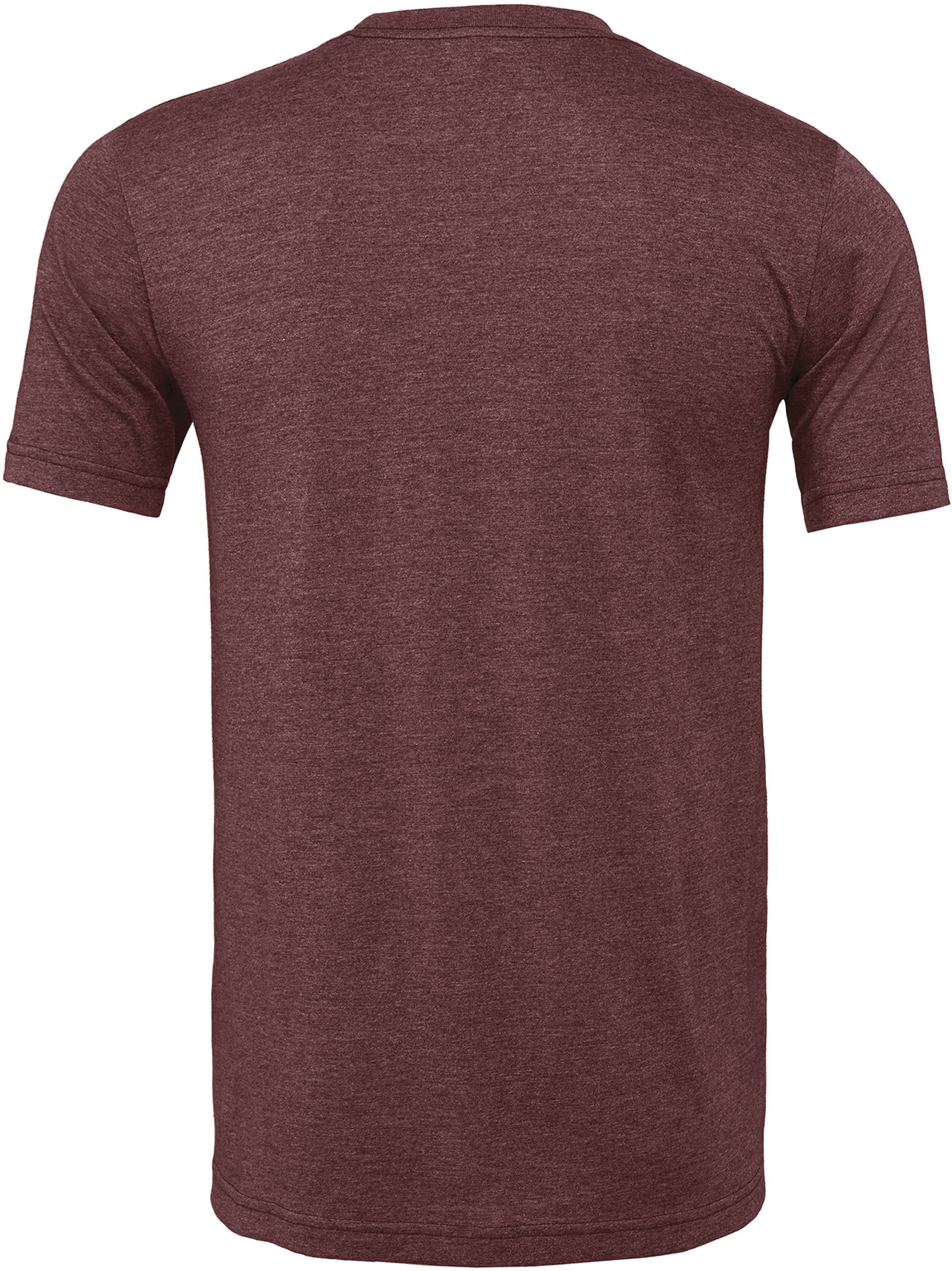 T-shirt com decote redondo Heather - Heather Maroon