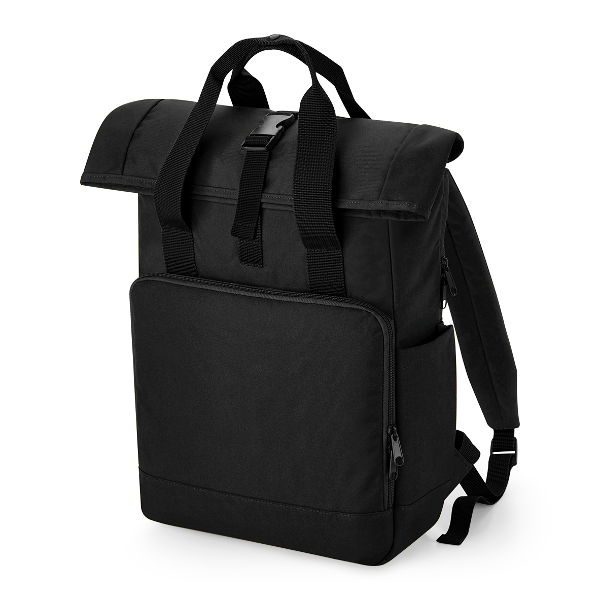 Mochila reciclada para computador — Preto Frente