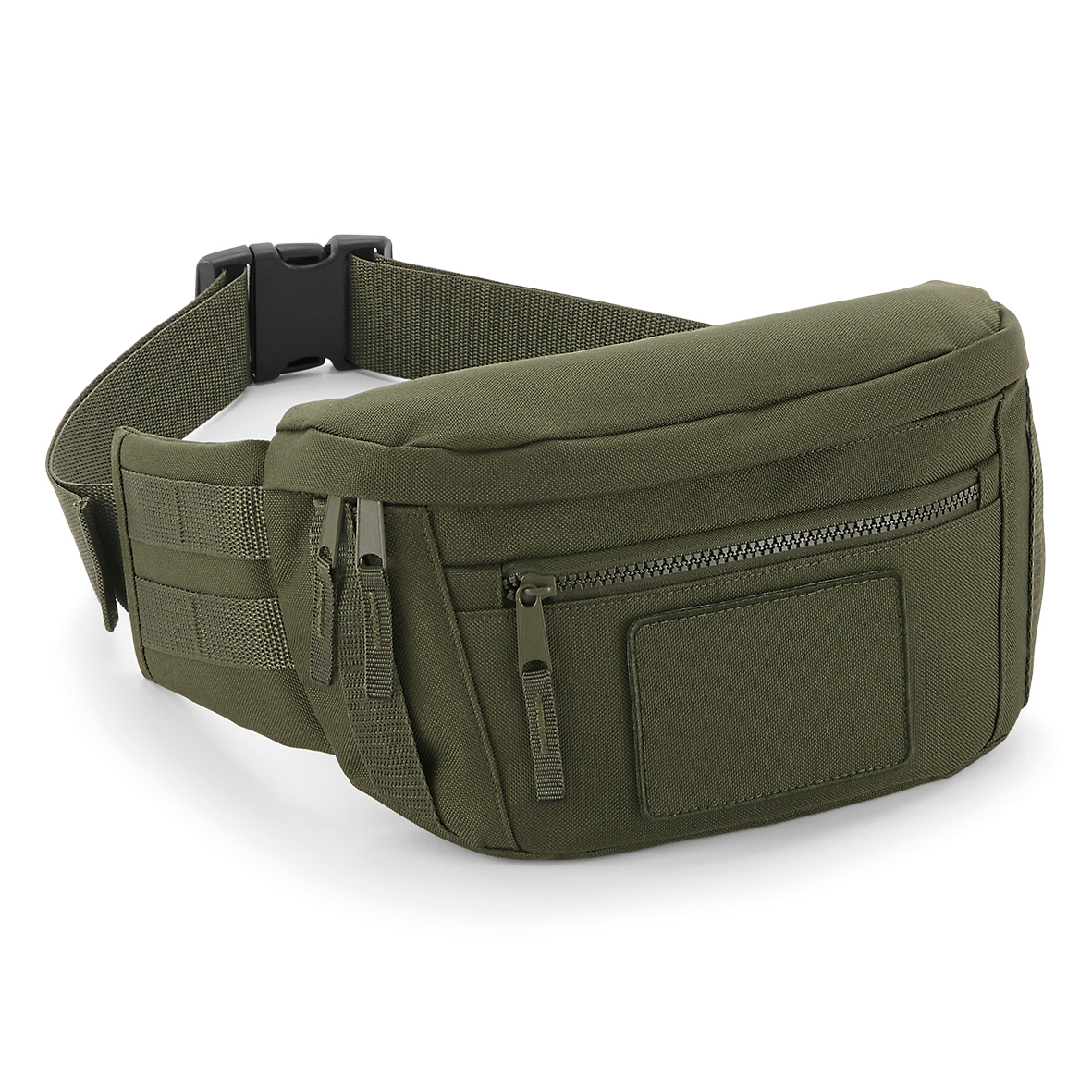 Bolsa de cintura estilo militar Molle — Verde Frente