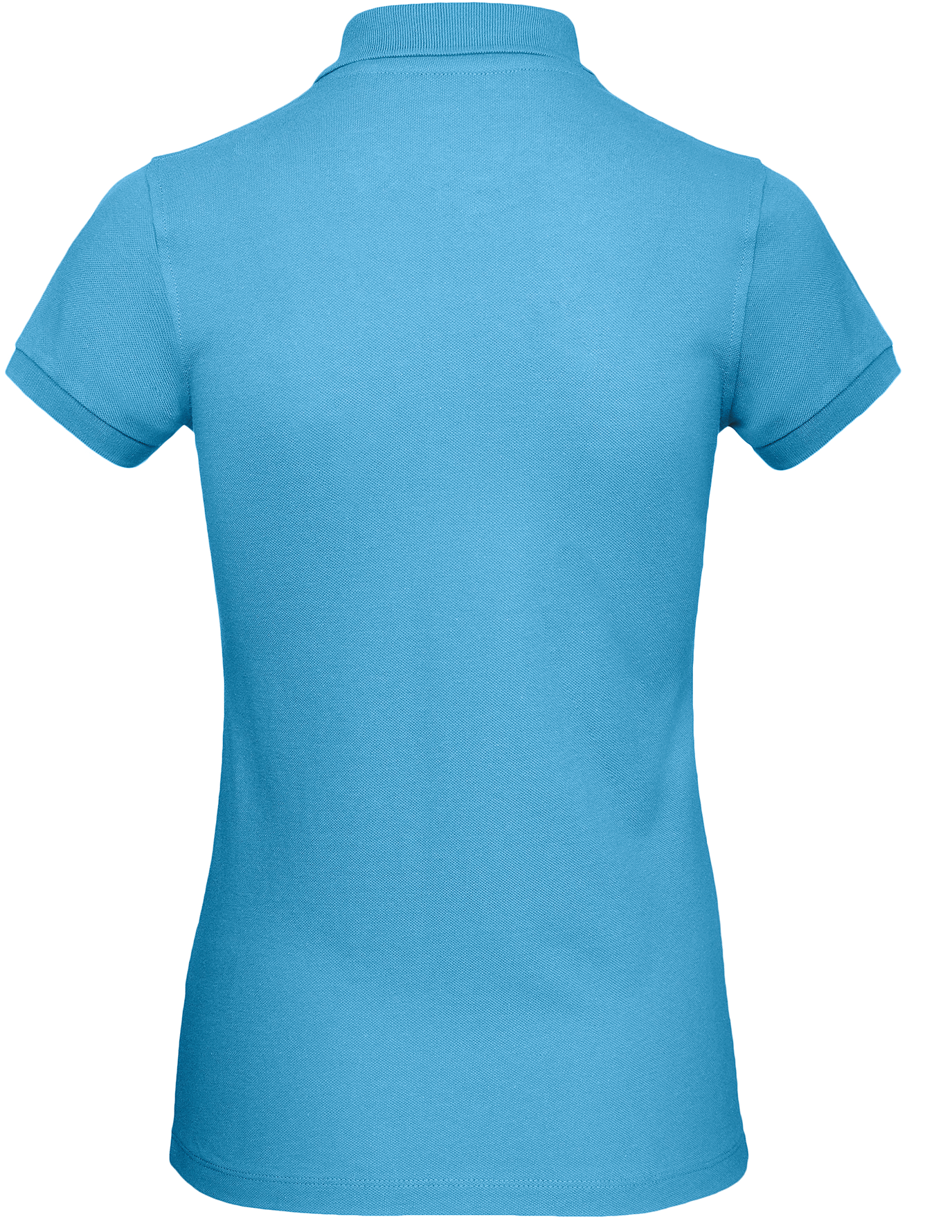 Polo bio senhora - Very Turquoise