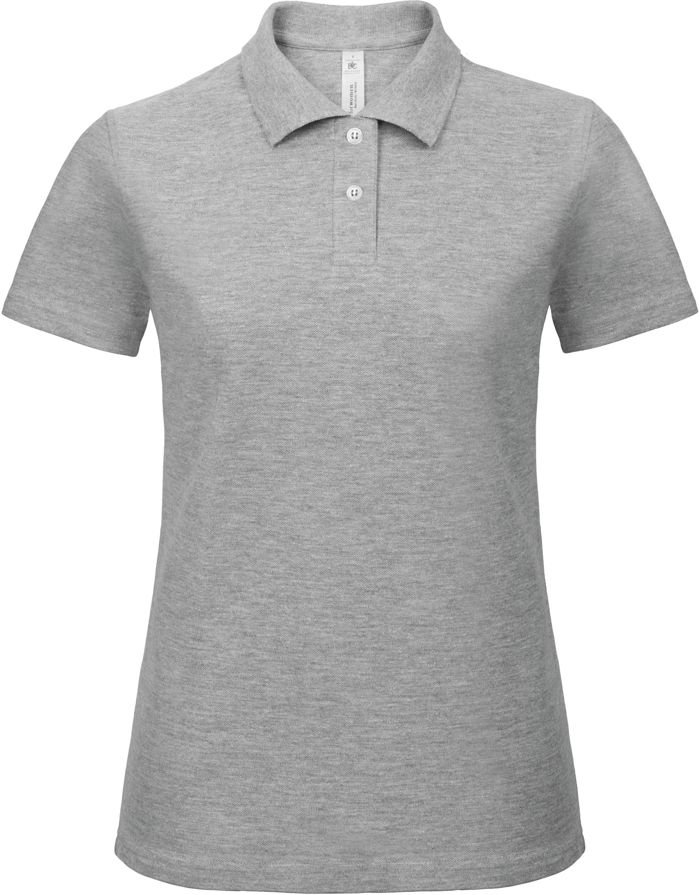 Polo piqué de senhora ID.001 - Heather Grey
