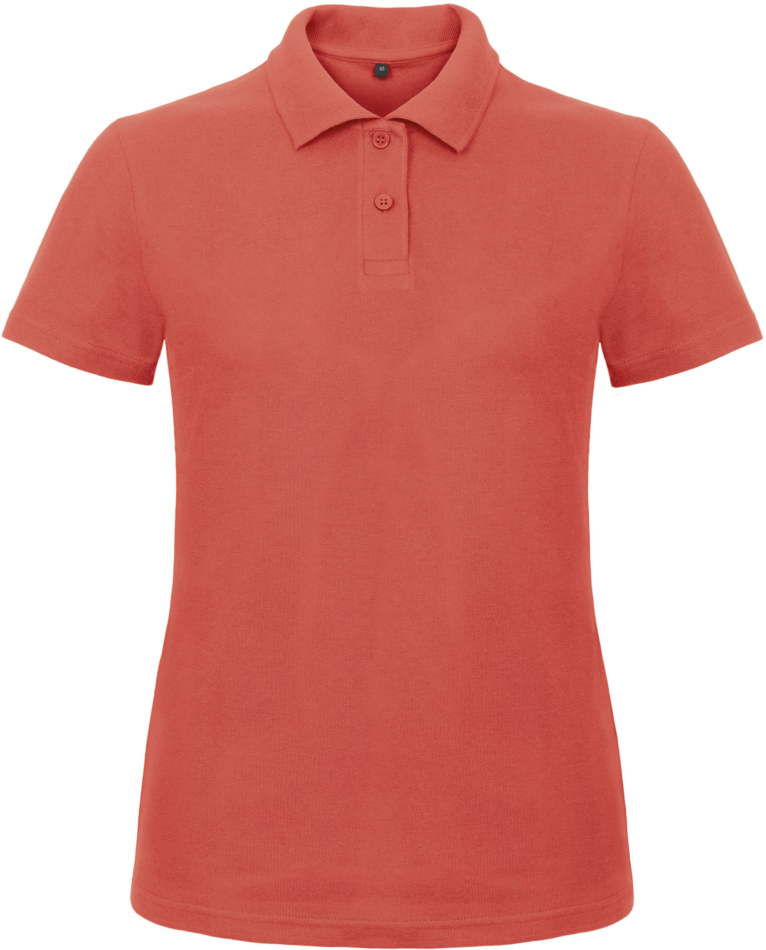 Polo piqué de senhora ID.001 - Pixel Coral