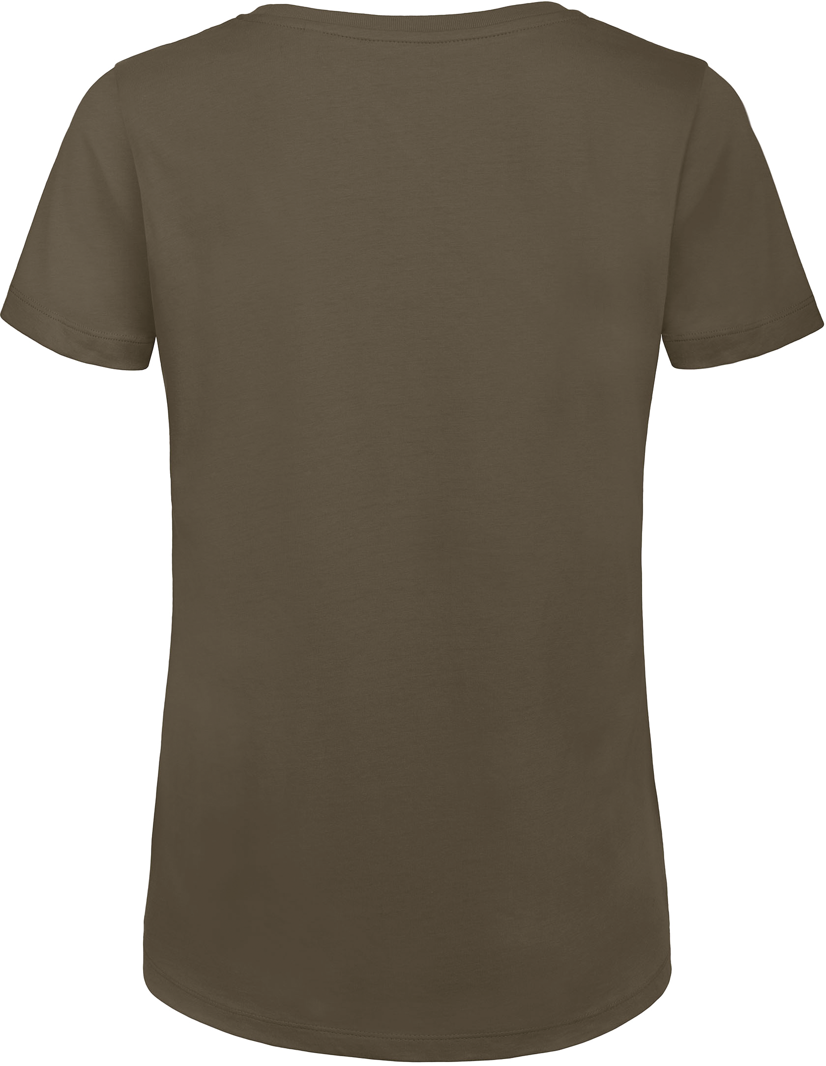 T-shirt Organic Inspire de senhora com decote redondo - Khaki