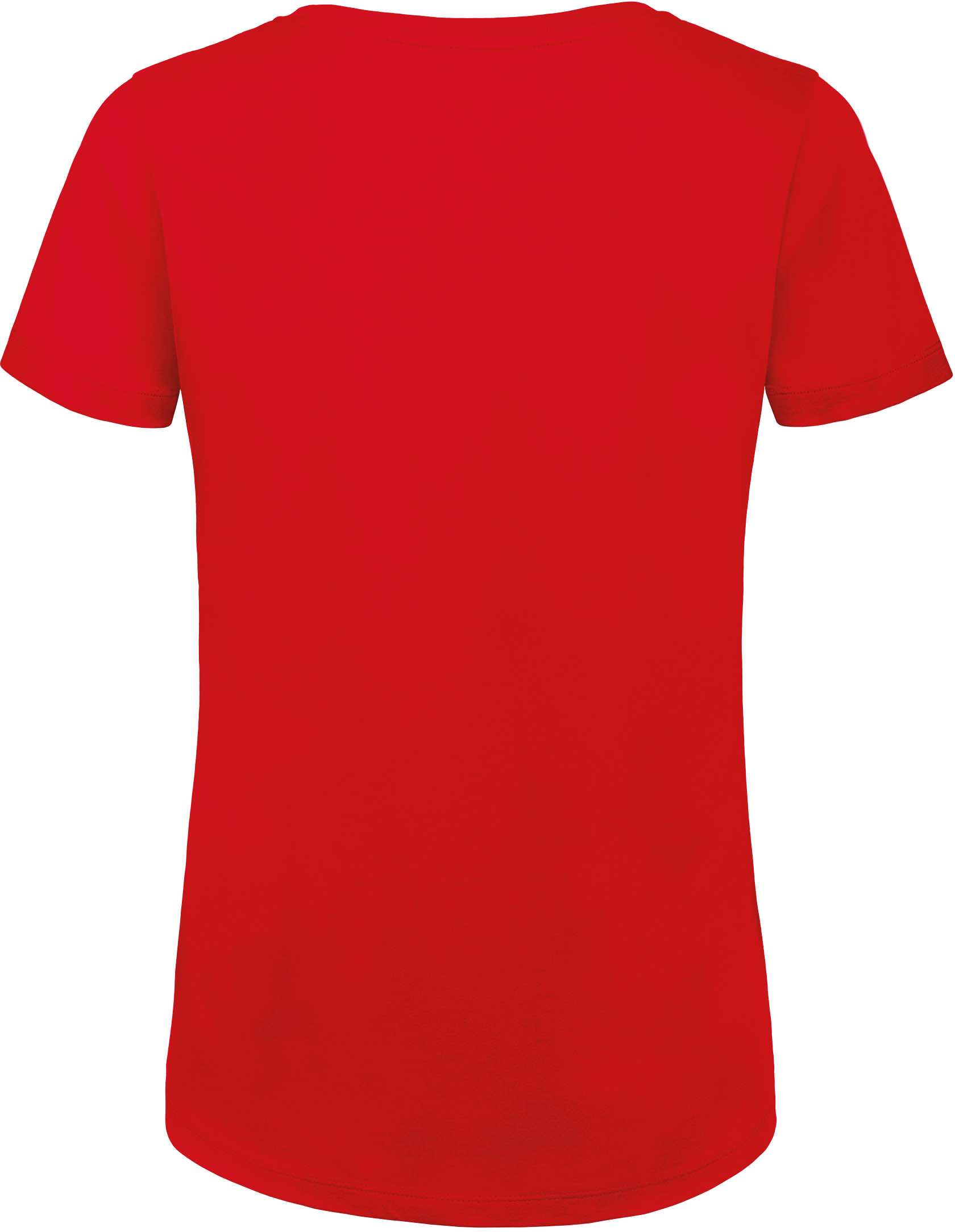 T-shirt Organic Inspire de senhora com decote redondo - Red