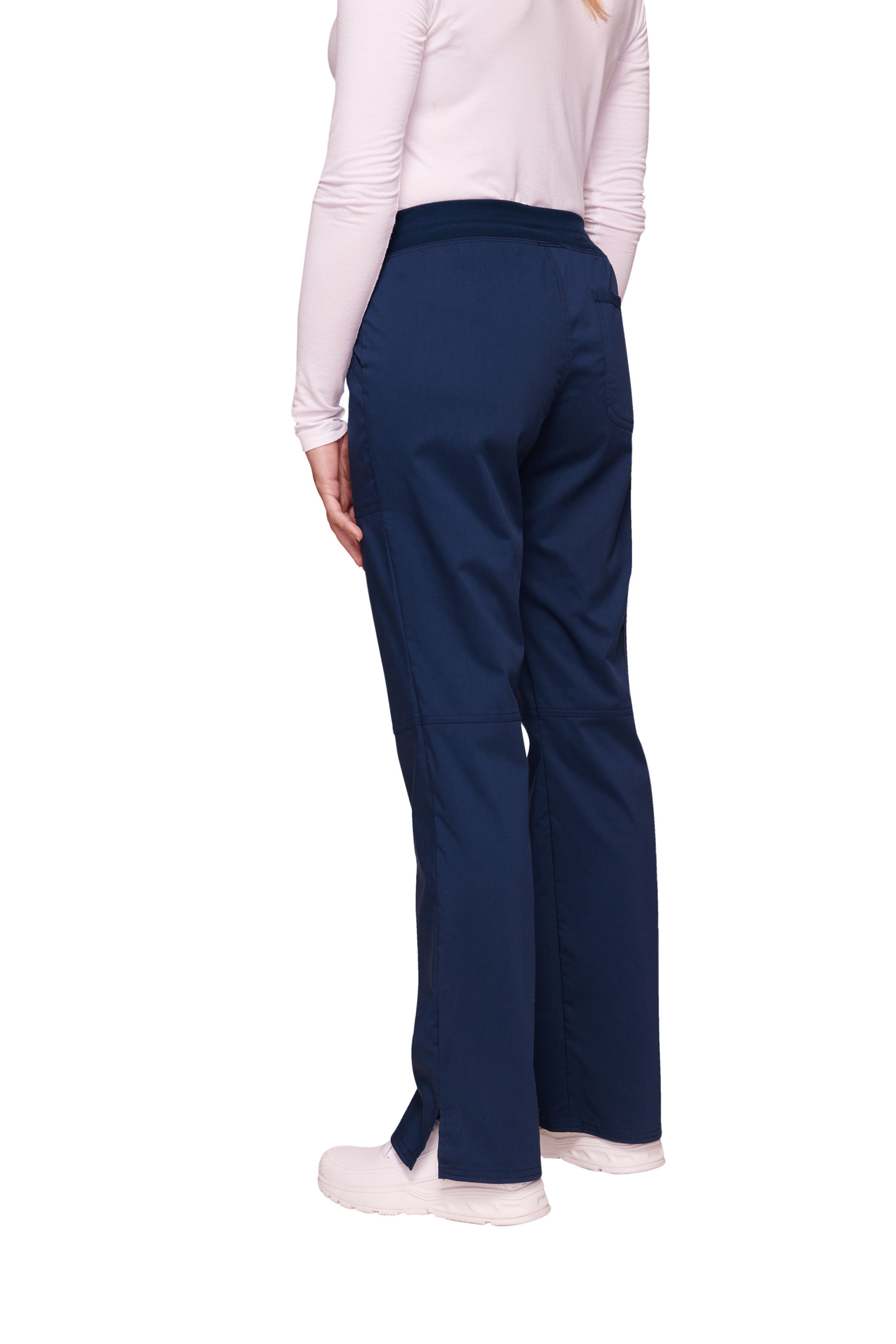 Calças cargo com cintura média de senhora - Navy