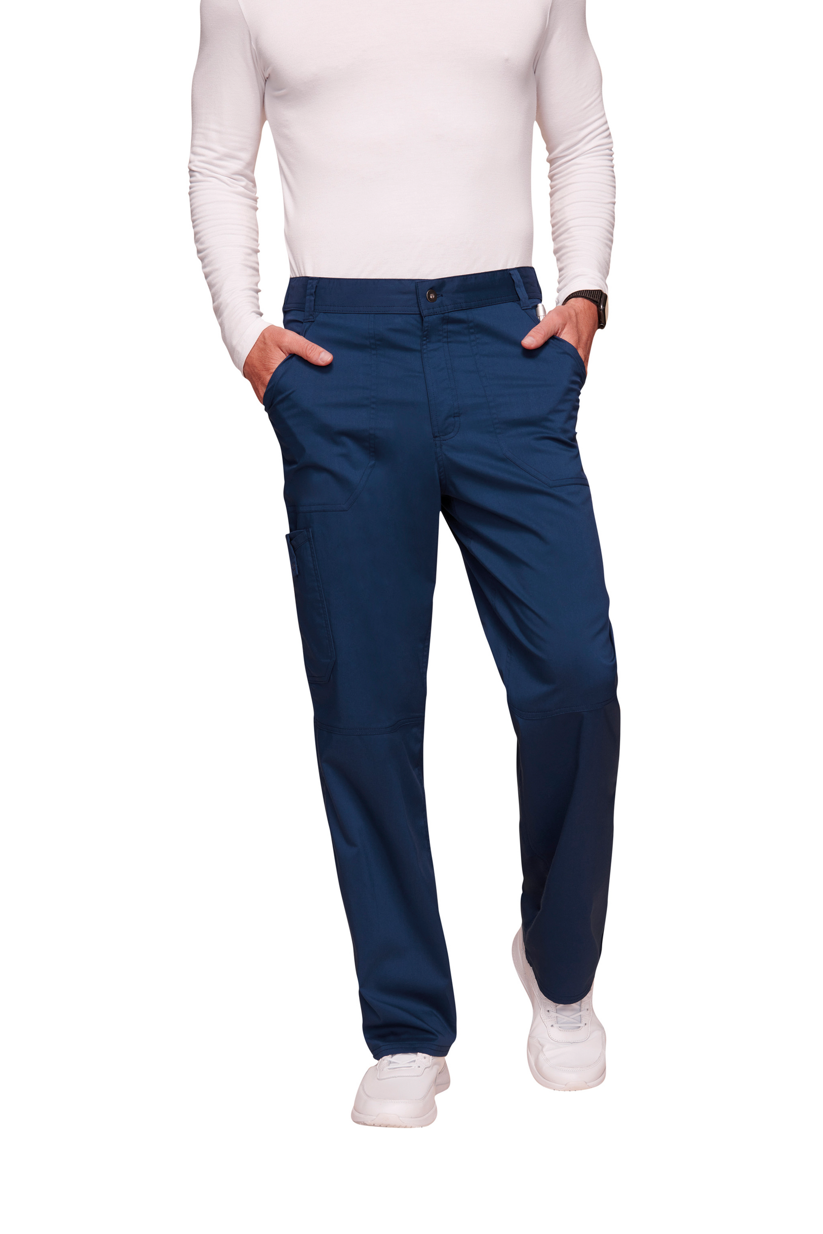 Pantalones tipo cargo con bragueta hombre