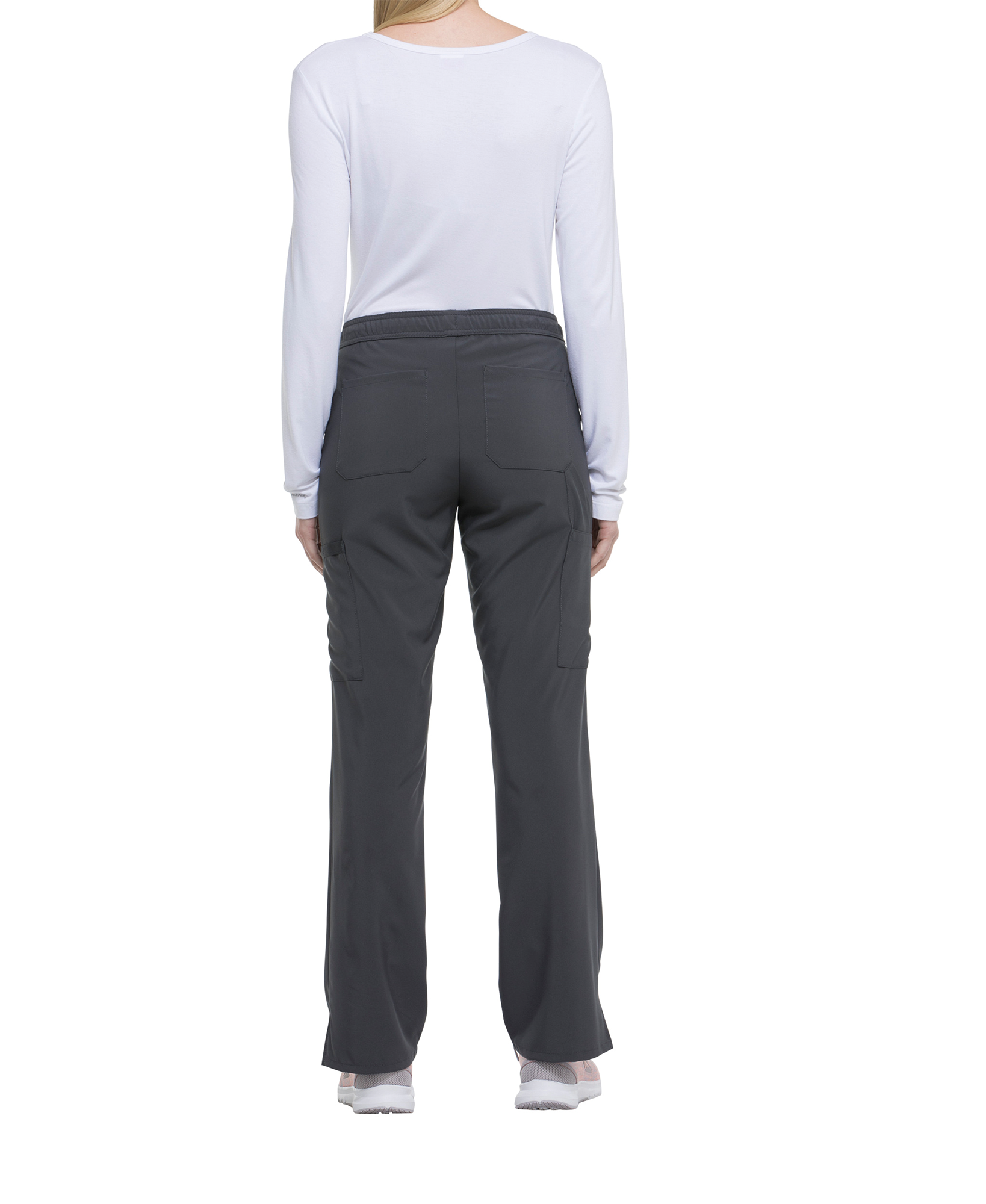 Calças de cintura média com cordão de senhora - Pewter