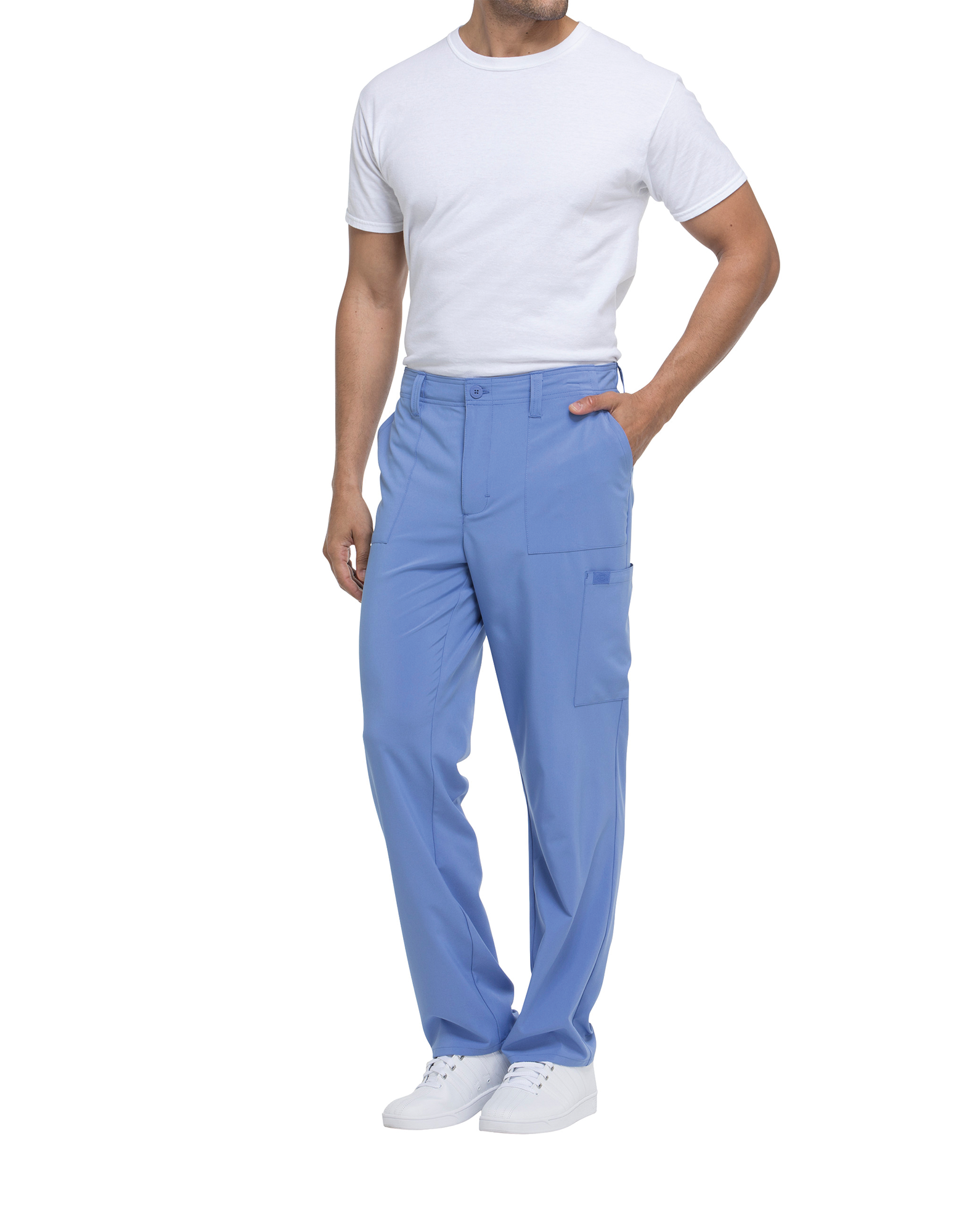 Pantalón con cordón de ajuste y tiro estándar hombre<br/>