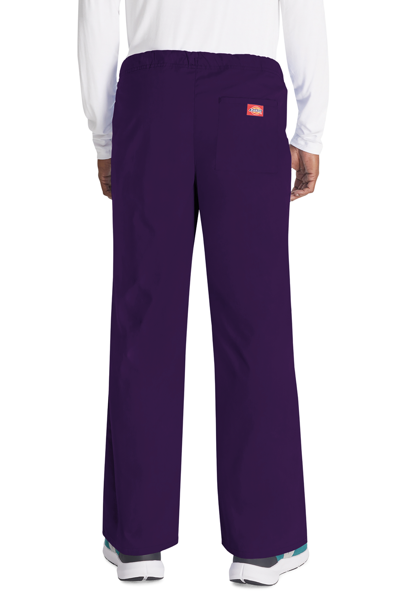 Calças com cintura ajustável com cordão unissexo - Eggplant