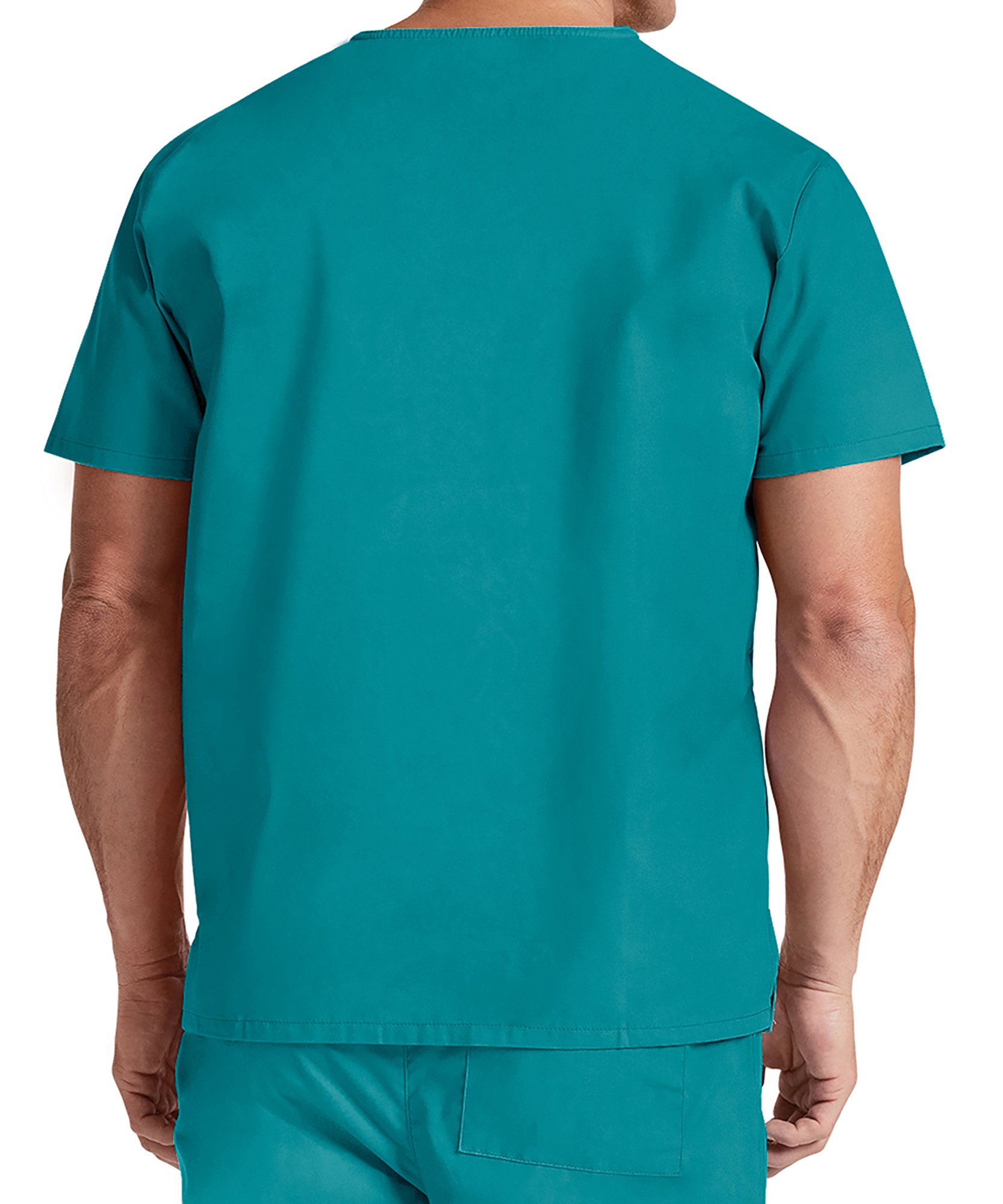 Túnica decote V unissexo - Teal Blue