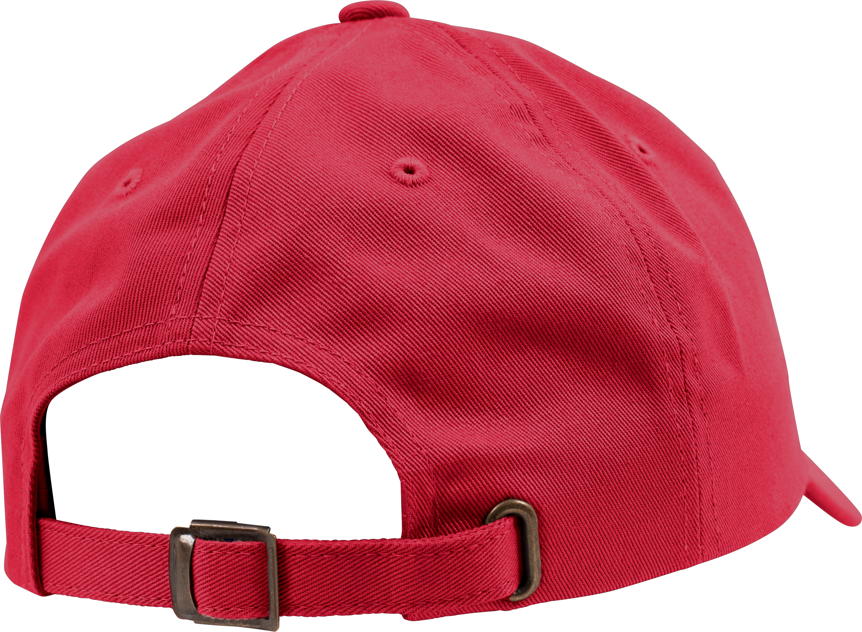 cranberry Gorra de sarga de algodón: 6 paneles