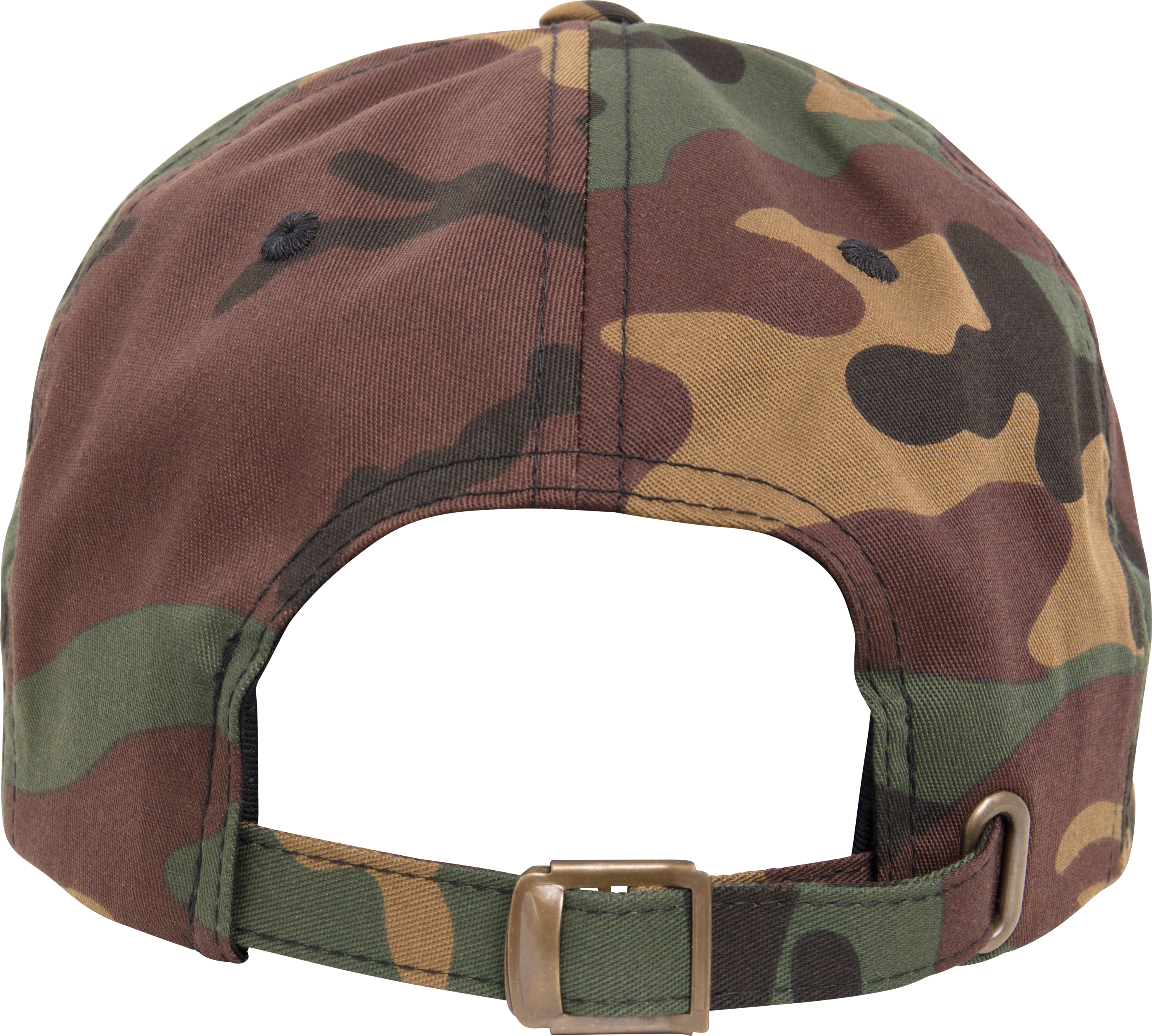 green camouflage Gorra de sarga de algodón: 6 paneles