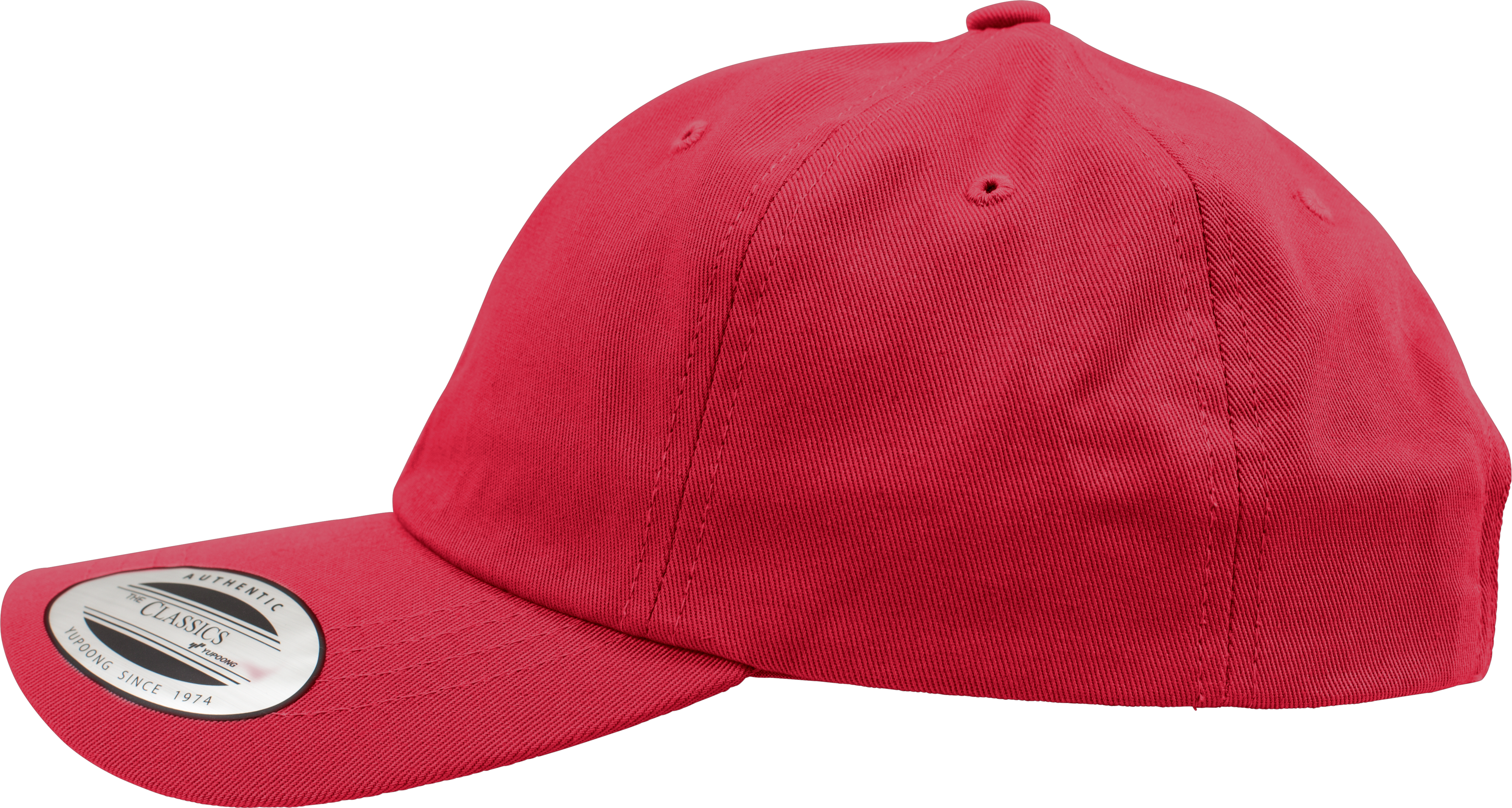 cranberry Gorra de sarga de algodón: 6 paneles