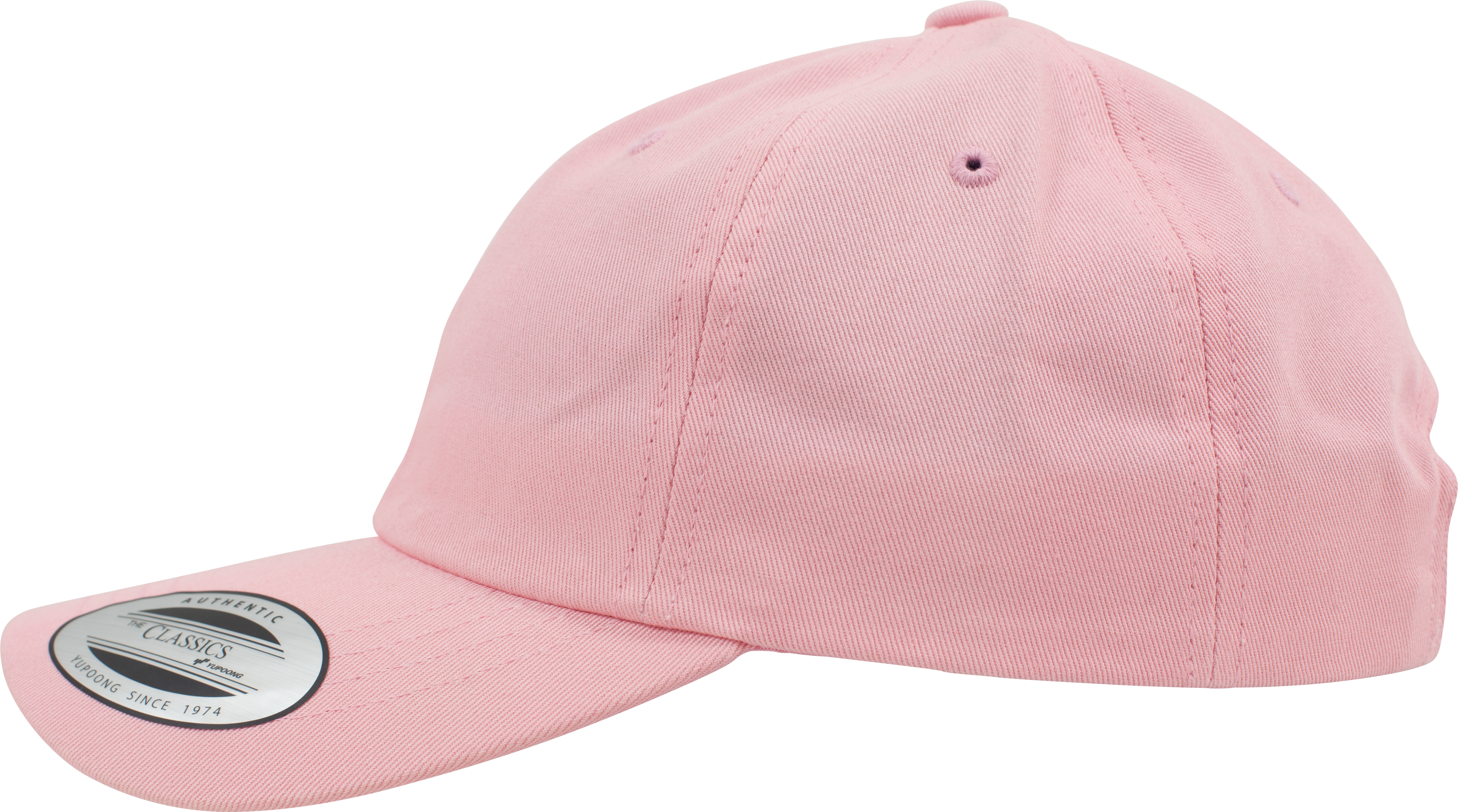 pink Gorra de sarga de algodón: 6 paneles