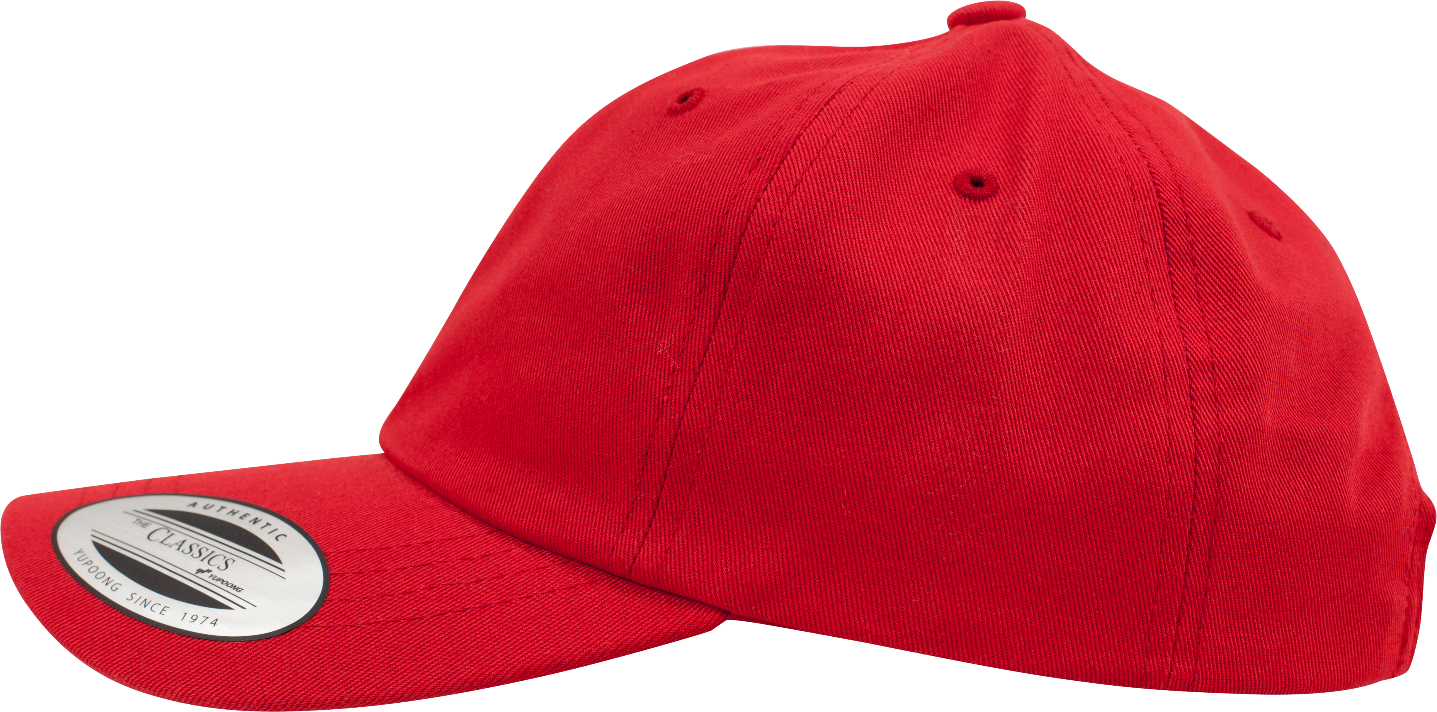 red Gorra de sarga de algodón: 6 paneles
