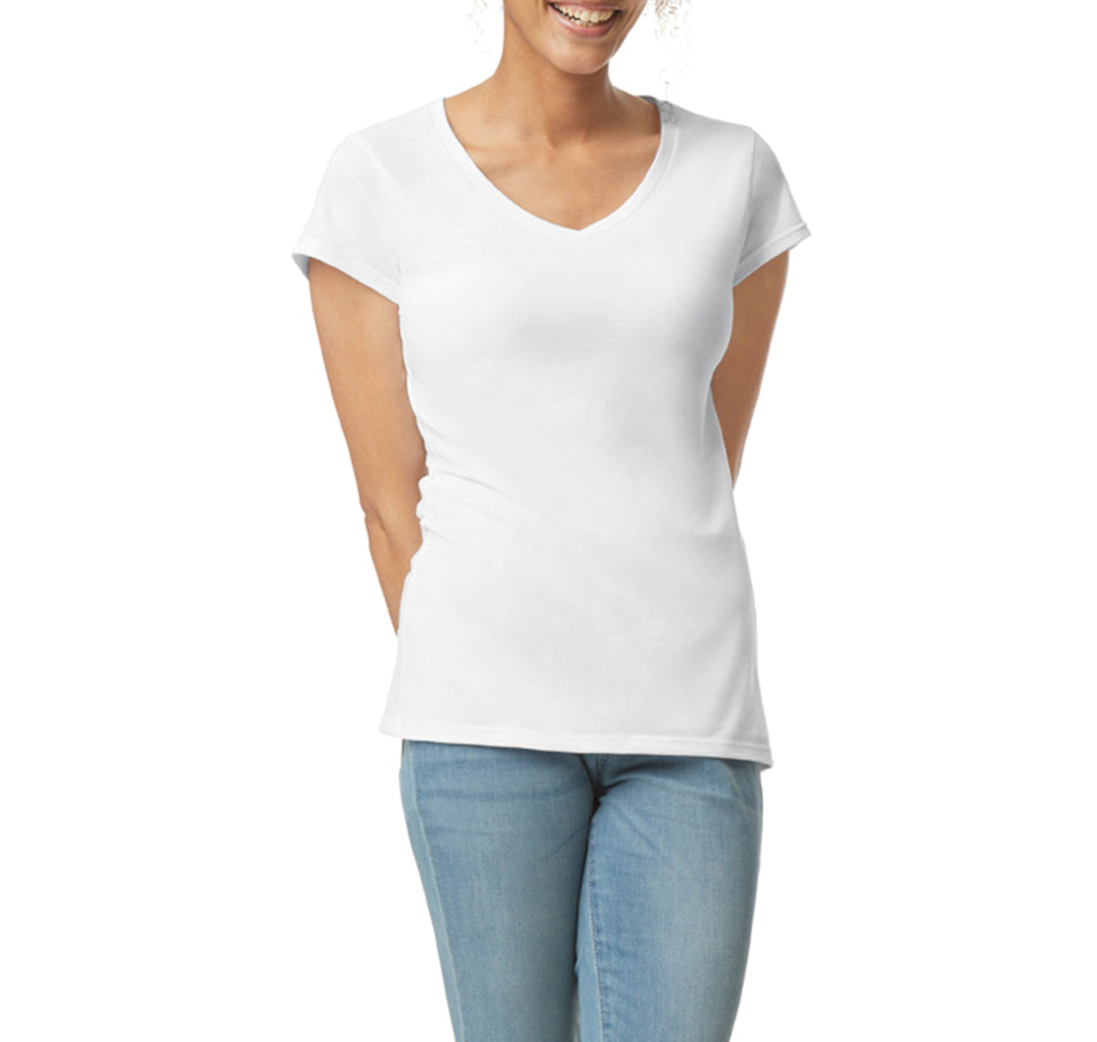 T-shirt donna scollo a V Softstyle