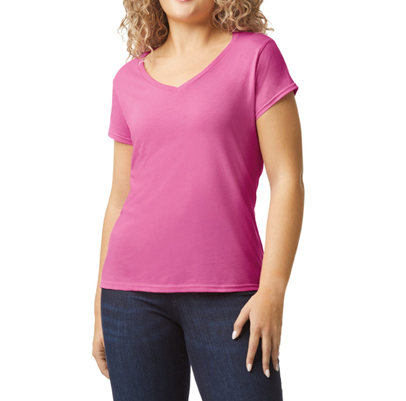 T-shirt femme col v Softstyle - Image 14