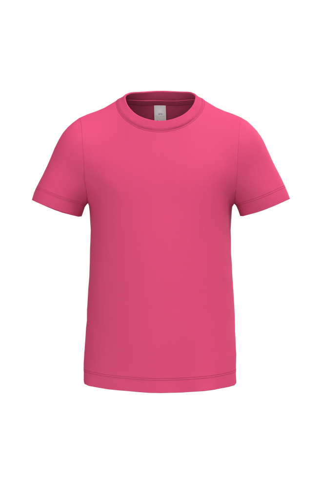 1,5–8 ans | T-shirt côtelé à finitions ondulées - Rose - Filles