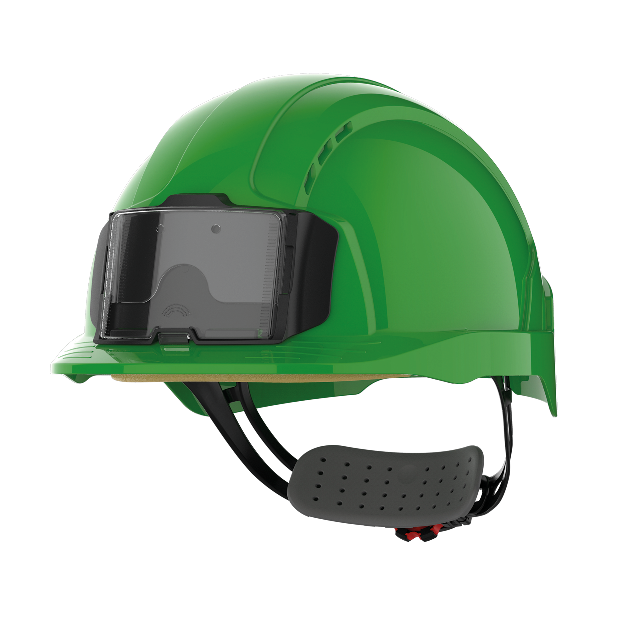 Capacete de segurança EVOLite® com porta-crachá, ventilado, fecho de cremalheira - Green