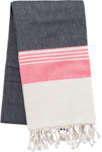 K134 - Dark Grey / Tropical Pink Stripe