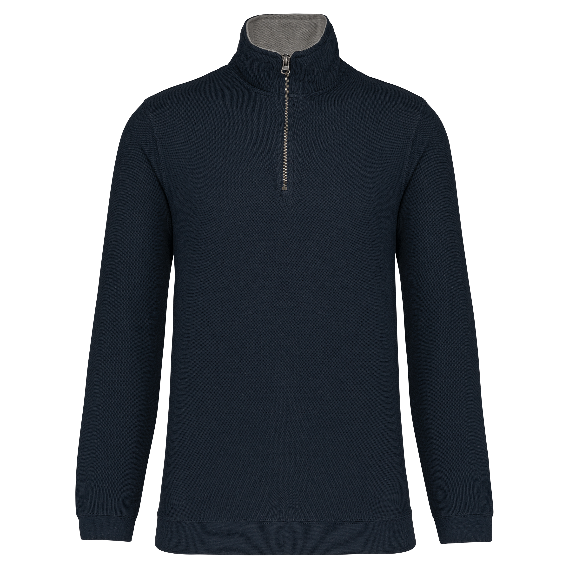 Trucker > sweat-shirt piqué col zippé homme