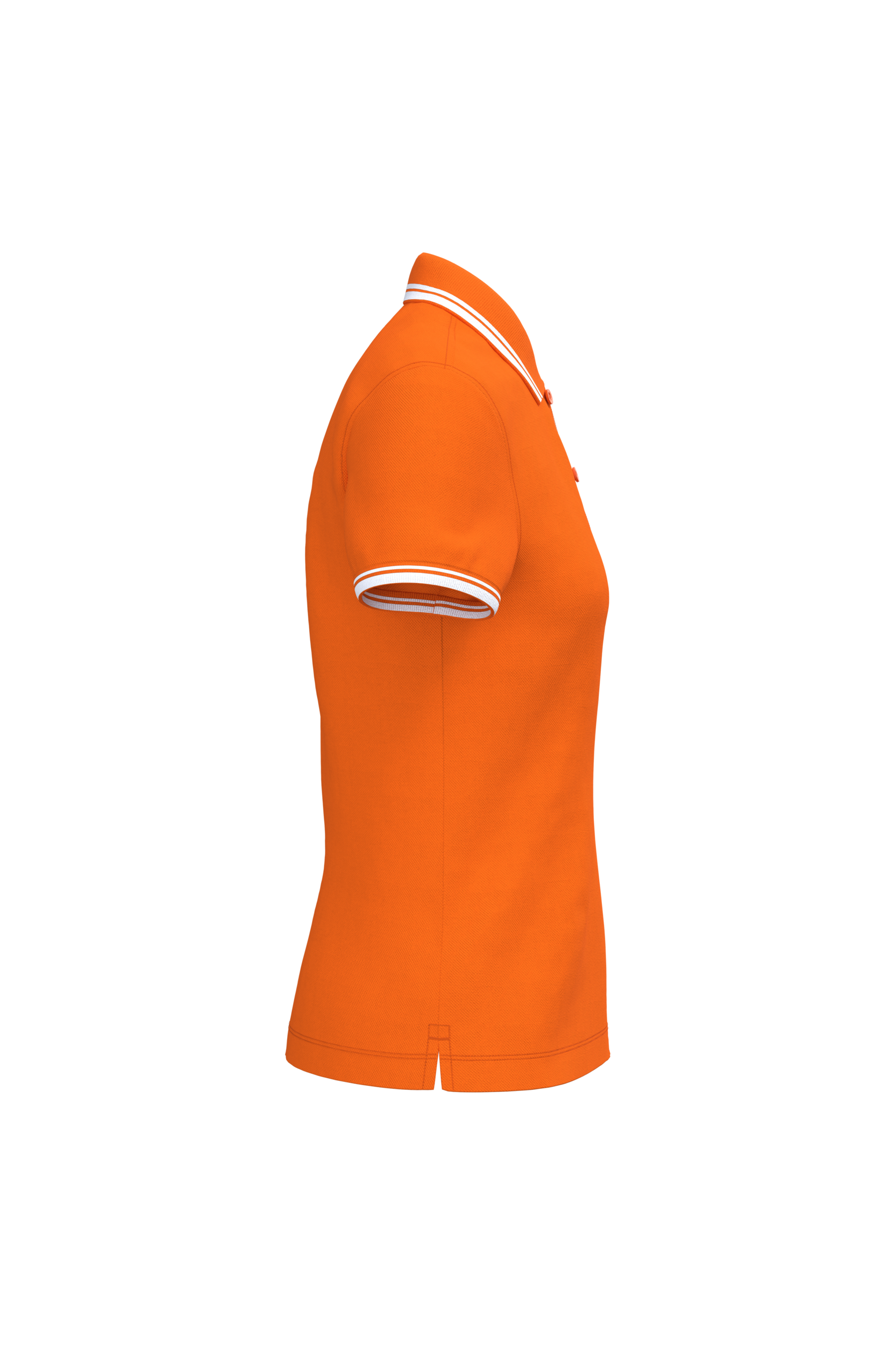 Polo femme manches courtes à liserés contrastés - Image 43