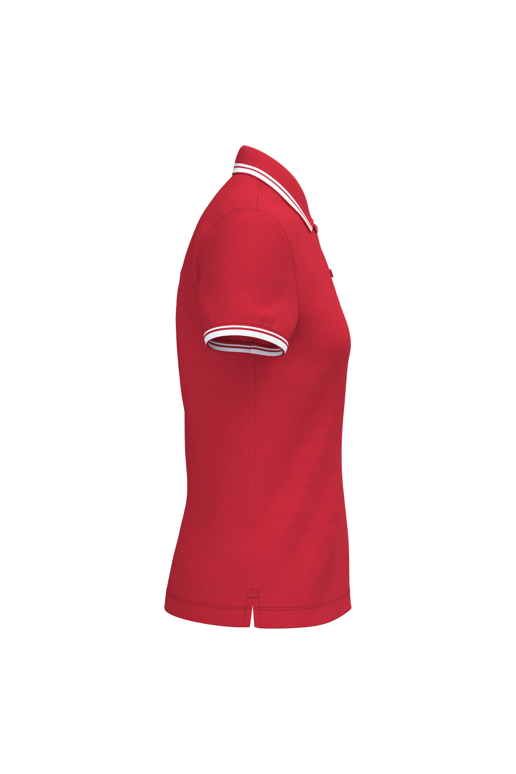 Polo femme manches courtes à liserés contrastés - Image 49