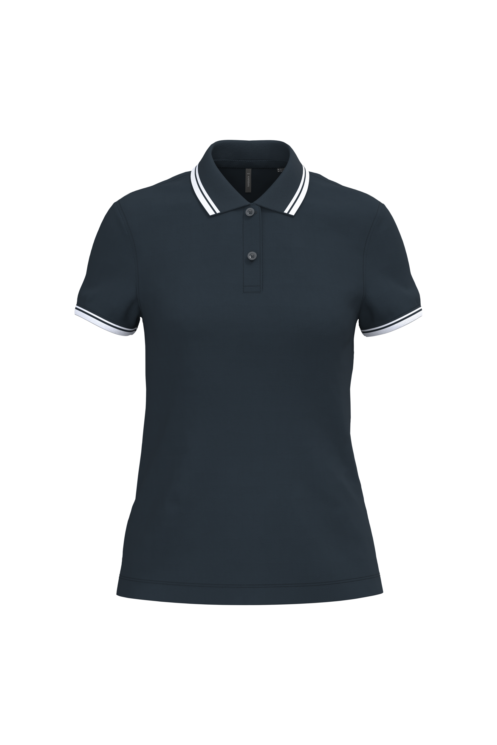 Polo femme manches courtes à liserés contrastés - Image 39