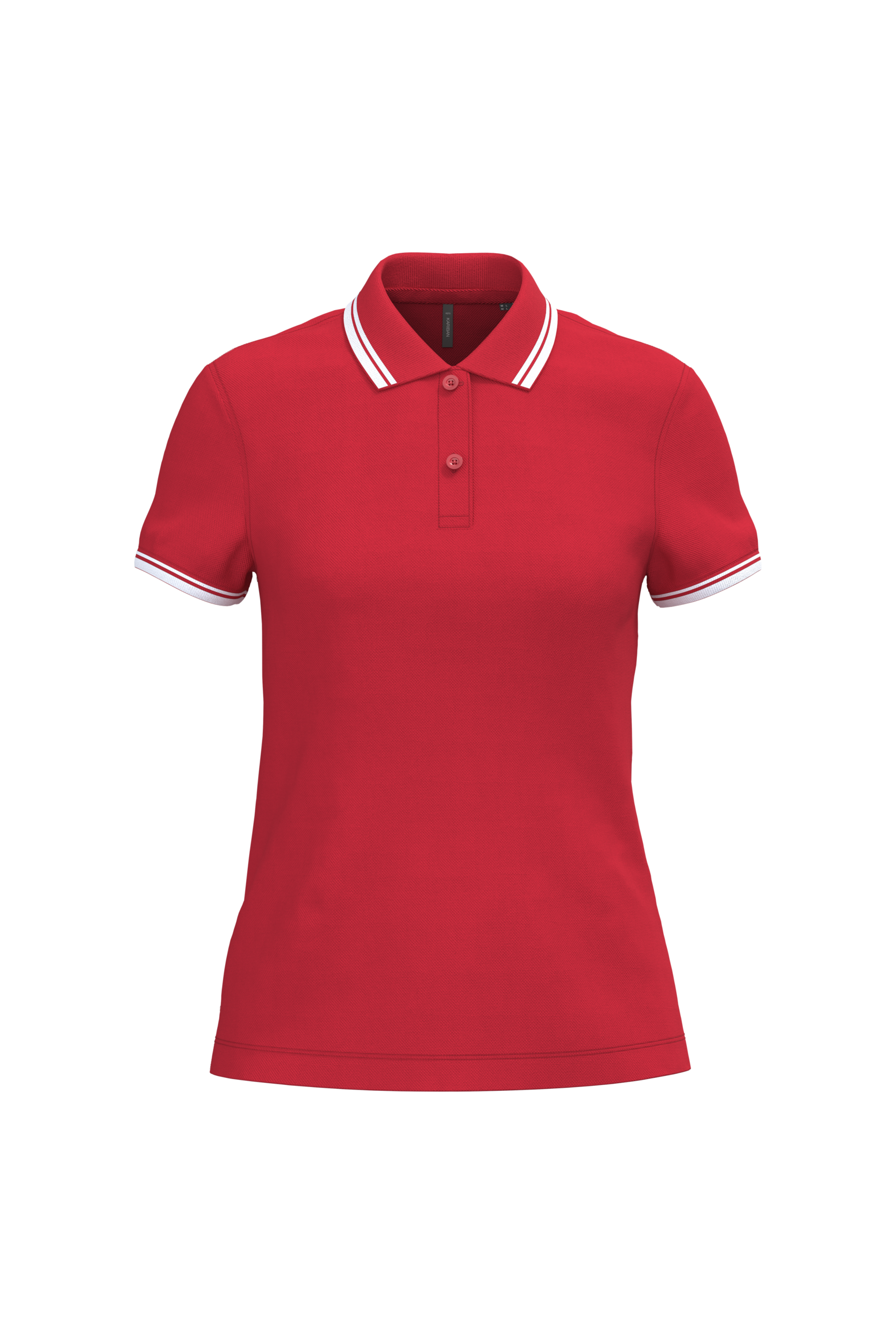 Polo femme manches courtes à liserés contrastés - Image 48