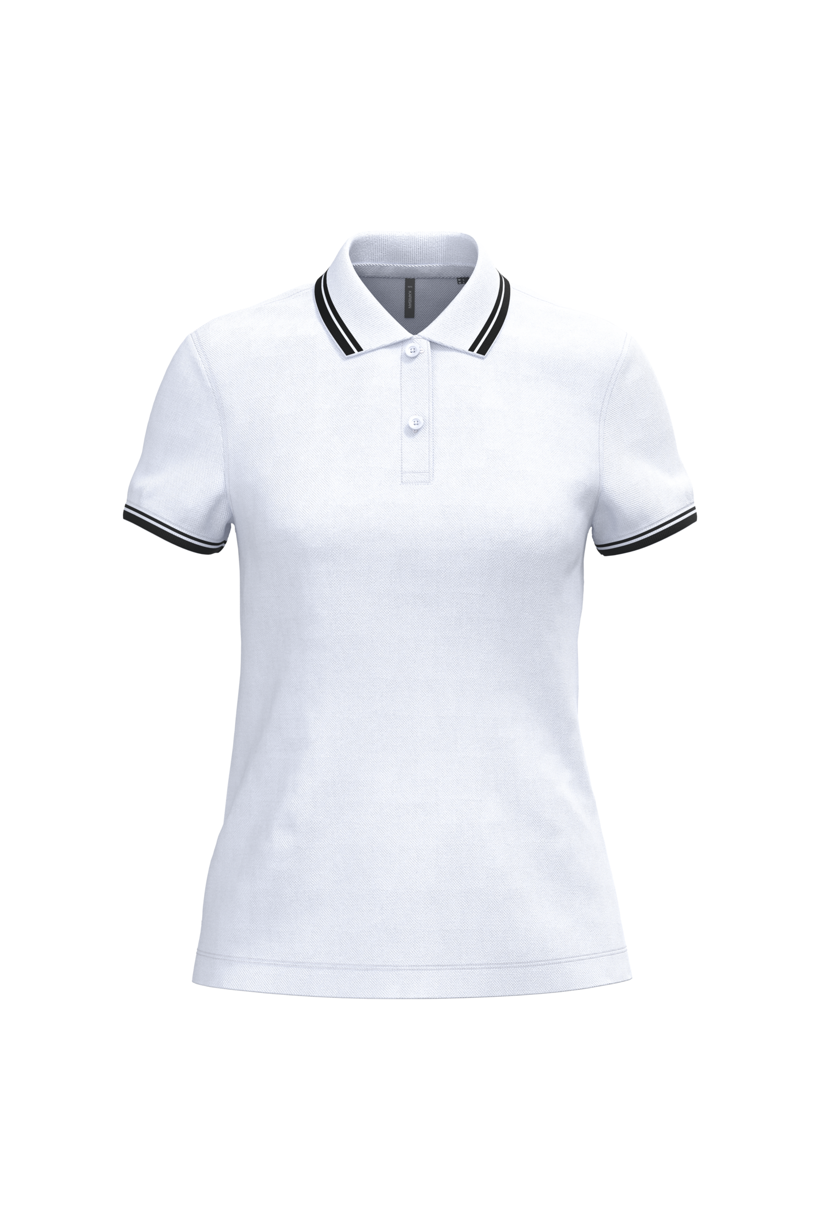 Polo femme manches courtes à liserés contrastés - Image 54