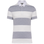 K286 - Oxford Grey / White Stripes