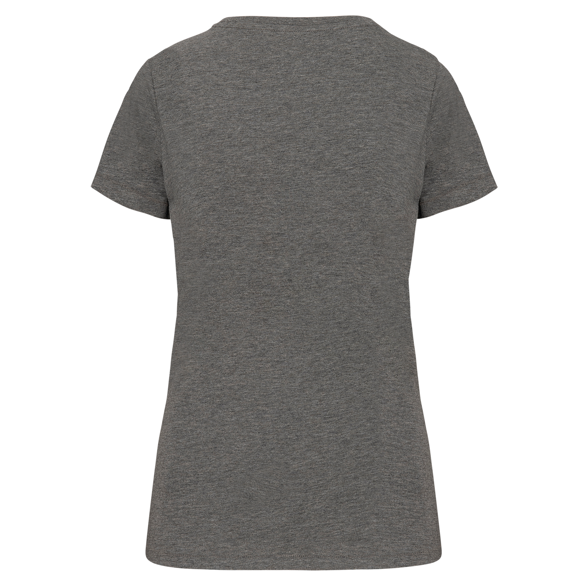 T-shirt Supima® de senhora com decote redondo de manga curta - Grey Heather