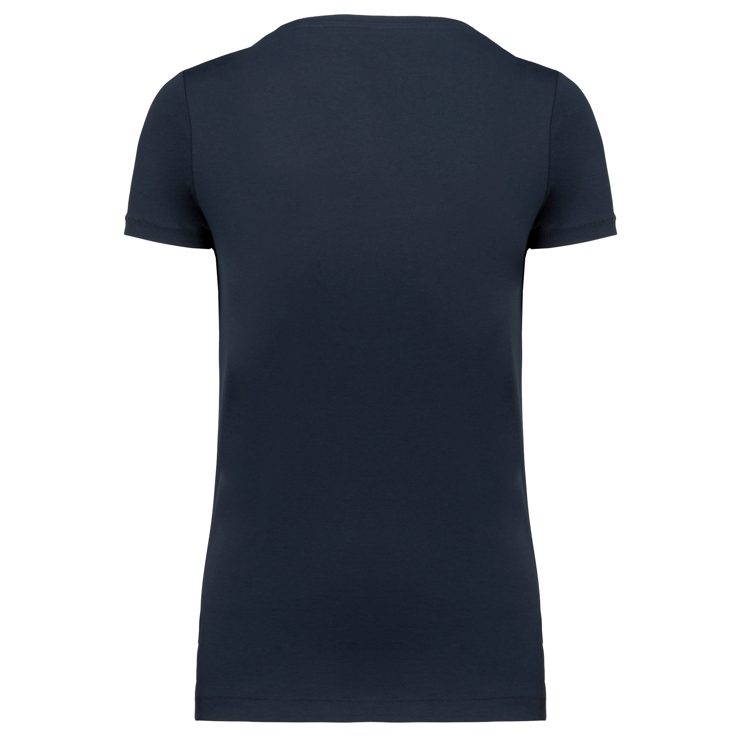 T-shirt Supima® de senhora com decote V de manga curta - Navy