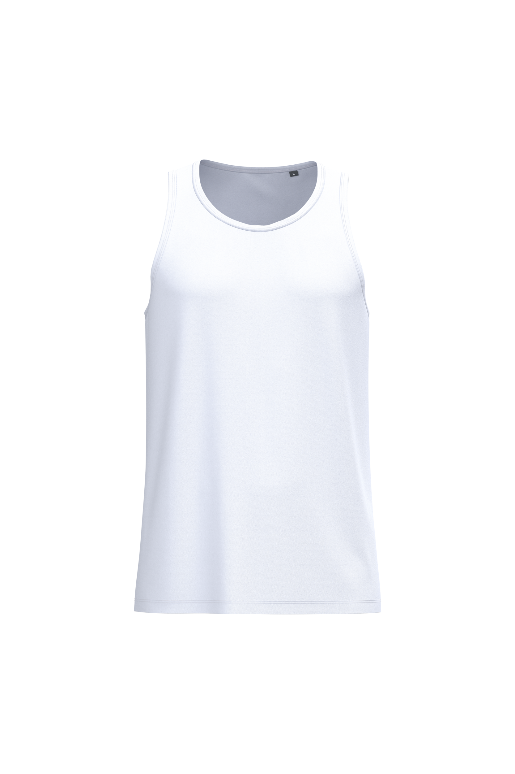 T-shirt sem manga Bio 150 IC de homem — Branco Frente