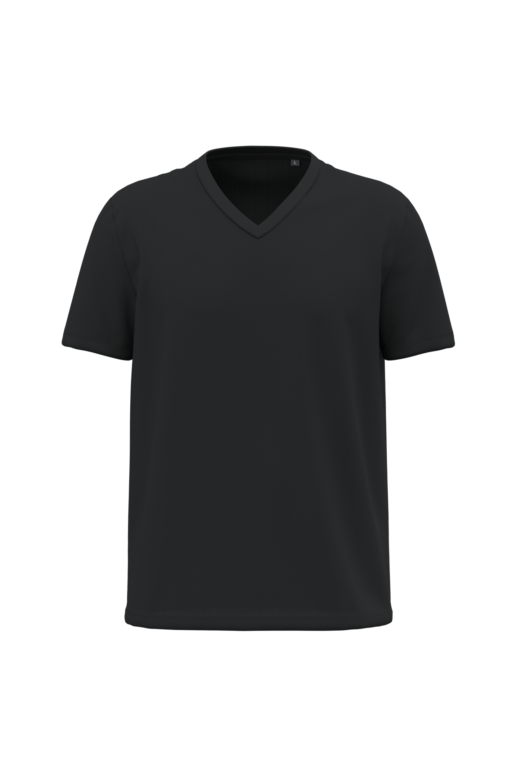 black Camiseta BIO150 cuello de pico hombre