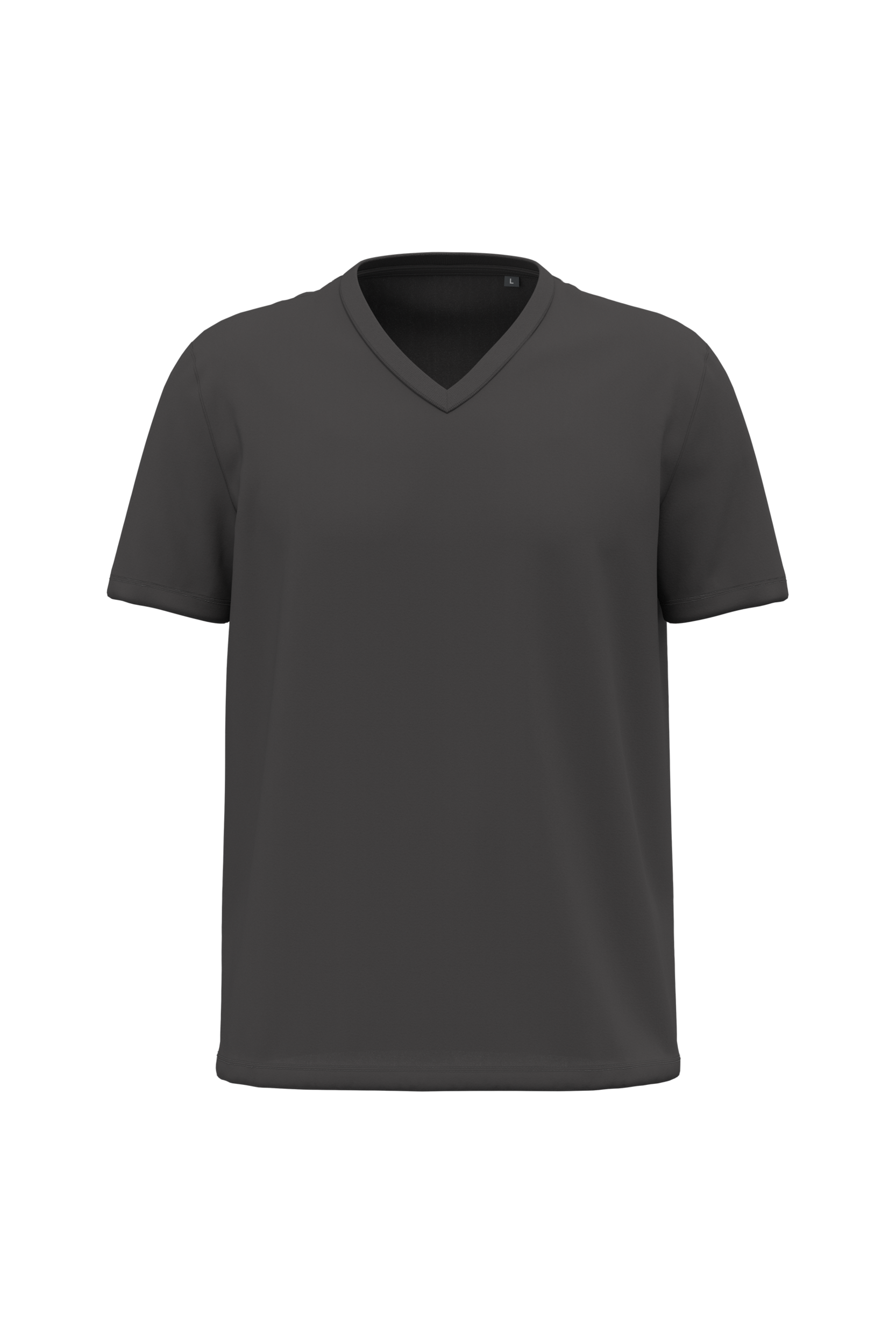dark grey Camiseta BIO150 cuello de pico hombre
