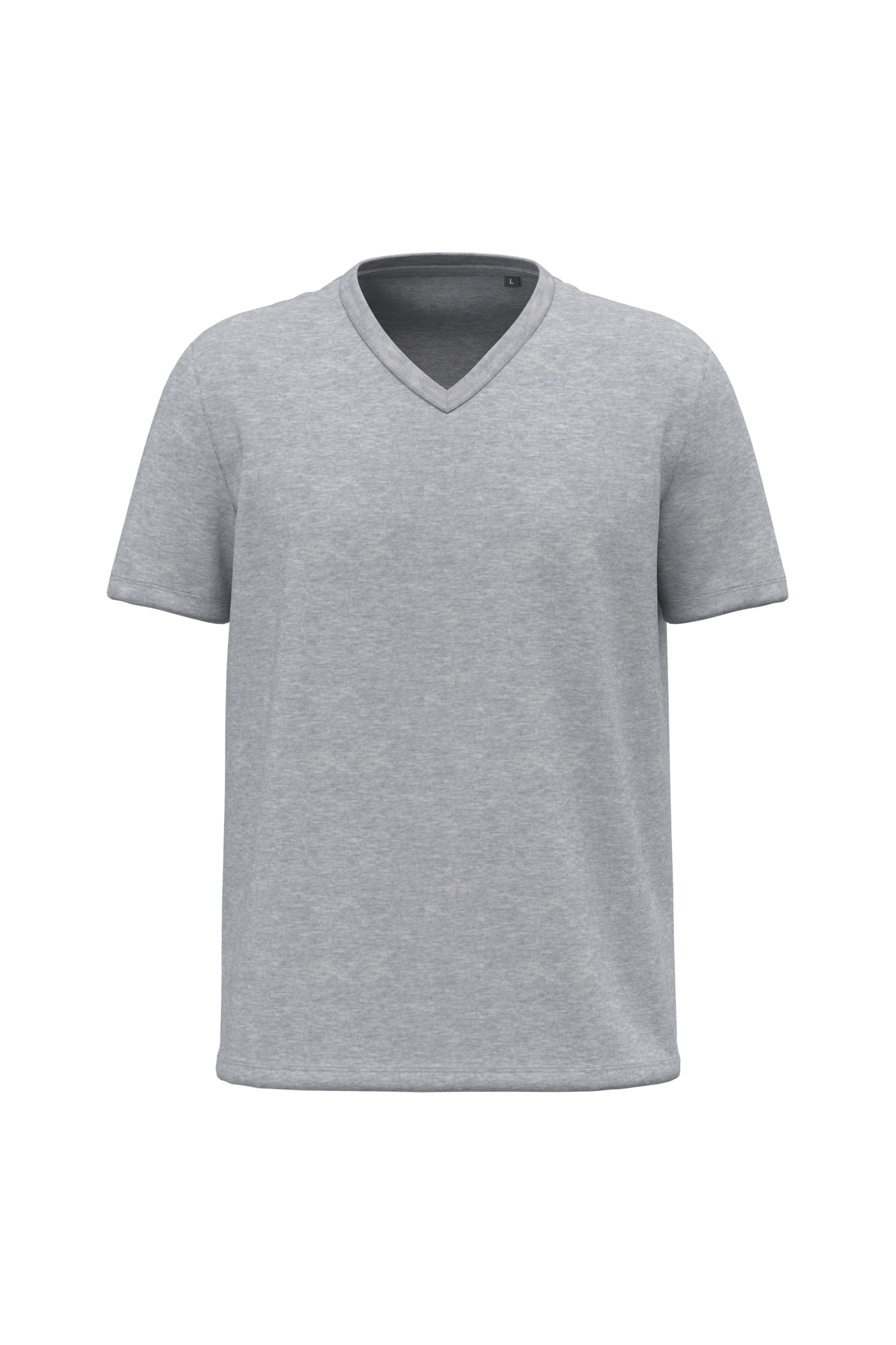 oxford grey Camiseta BIO150 cuello de pico hombre