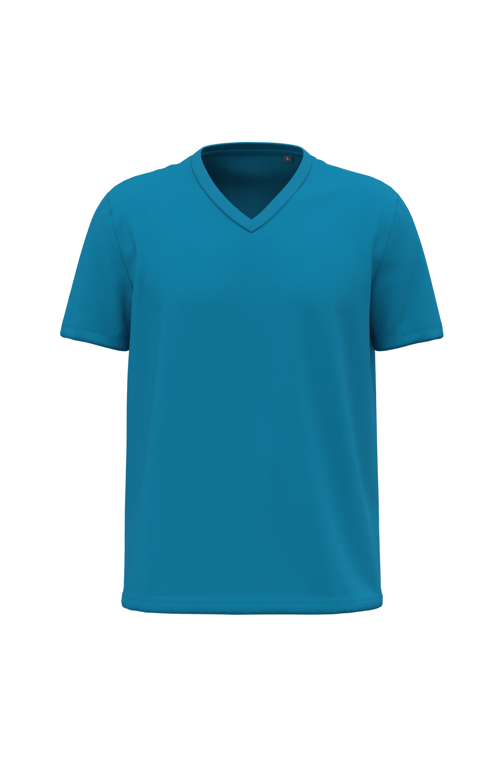 tropical blue Camiseta BIO150 cuello de pico hombre