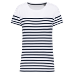 K3034 - White / Navy Stripes