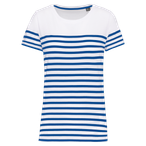 K3034 - White / Royal Blue Stripe