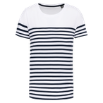 K3035 - White / Navy Stripes