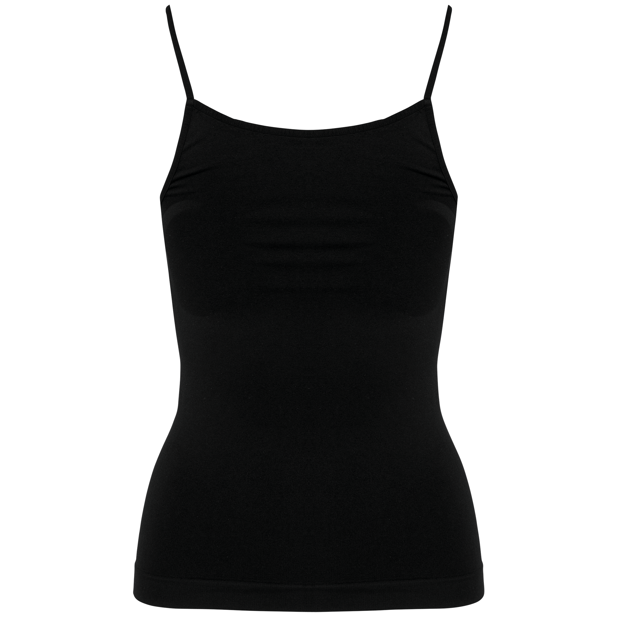 Top eco-responsável sem costuras e com alças finas de senhora - Black