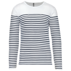 K366 - White / Navy Stripes